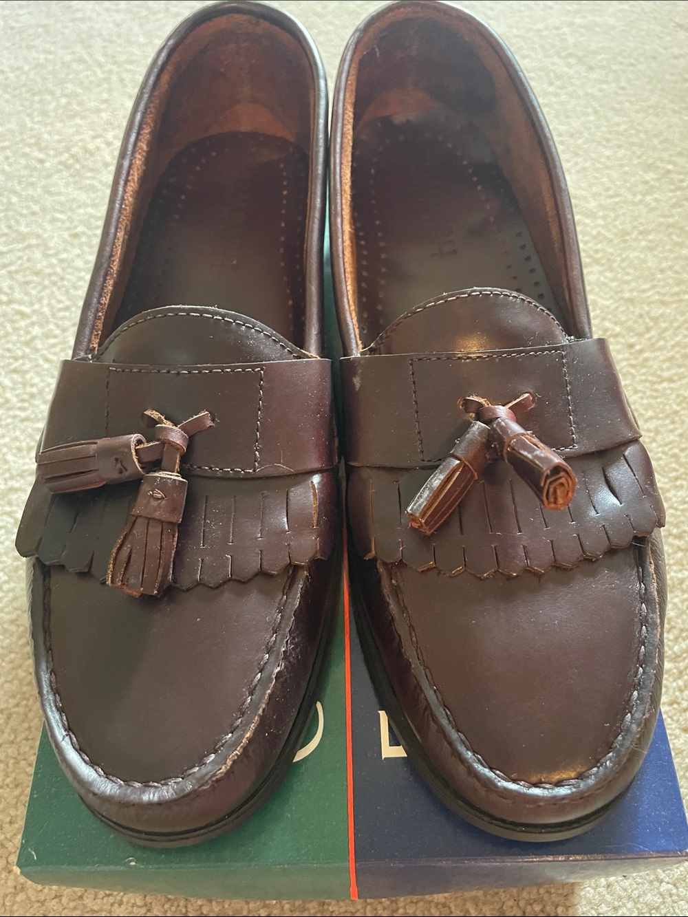 Classic Brown Tassel Leather Loafers - Men